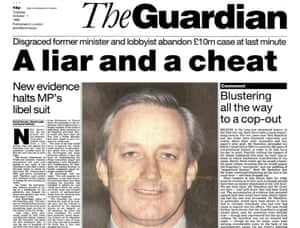 The Guardian front page, 1 October 1996
