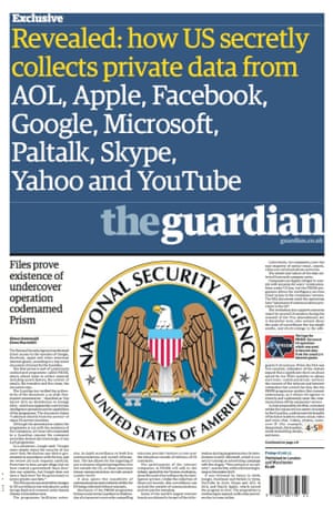 The Guardian's NSA front page