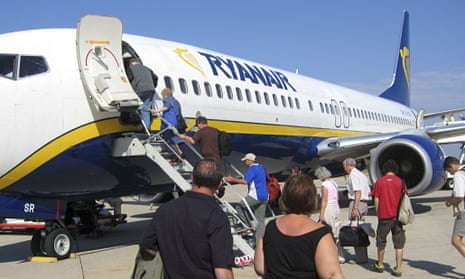 Ryanair plane at Carcassonne airport