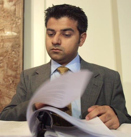 Sadiq Khan working as a solicitor in 2001. Photograph: Tim Boyle/Getty Images