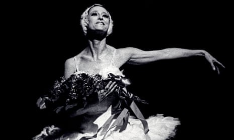 Maya Plisetskaya in Mikhail Fokine’s The Dying Swan at the Metropolitan Opera House, New York, in 1974. Photograph: Linda Vartoogian/Getty Images
