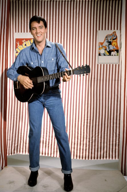 Elvis Presley promoting the film Roustabout (1964) which included the Tepper-Bennett song It’s a Wonderful World.