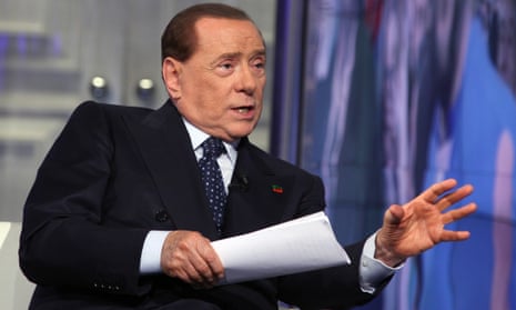 Silvio Berlusconi appears on the Porta a Porta TV show on Tuesday.