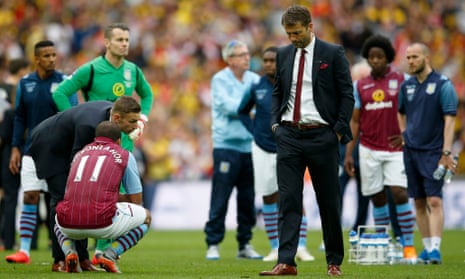 Aston Villa manager Tim Sherwood cuts a desolate figure.