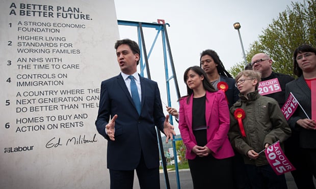 Ed Miliband unveils Labour's pledge stone