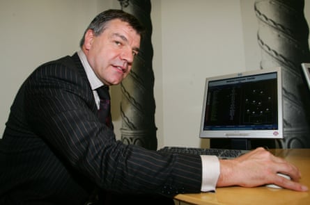 Sam Allardyce at the launch of Championship Manager 5 in 2005.
