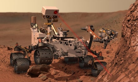 Computer rendering of the Curiosity Rover.