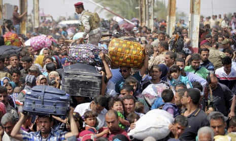 Displaced Sunni people arrive in Baghdad, after fleeing violence in the city of Ramadi, in April 2015. Iraq had the highest number of new internally displaced people in 2014.