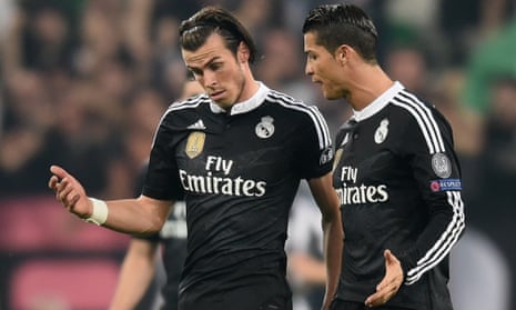 Gareth Bale and Cristiano Ronaldo in discussion after Real Madrid conceded their first goal in the 2-1 Champions League defeat at Juventus.