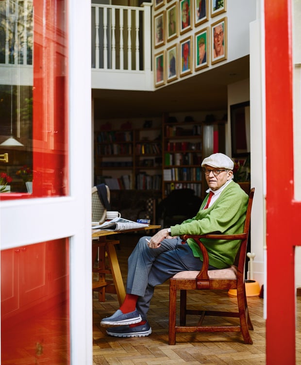David Hockney at home in London