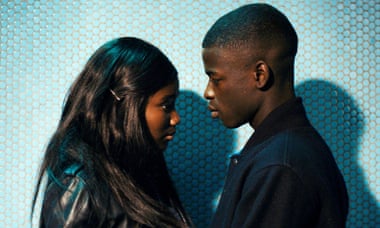 Marieme (Karidja Touré) and her boyfriend Ismaël (Idrissa Diabaté) in Girlhood.