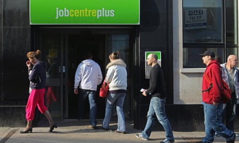 People entering a jobcentre