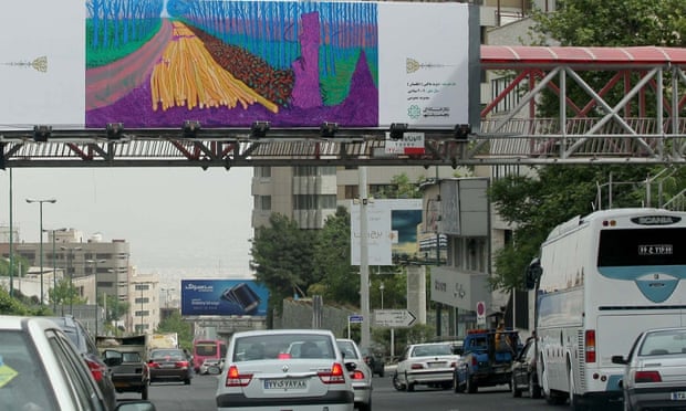 Billboards in Tehran streets