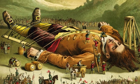 Print from 1860s edition of Gulliver's Travels, published by Nelson & Sons.