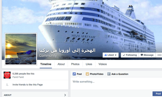 A smuggler's Facebook page