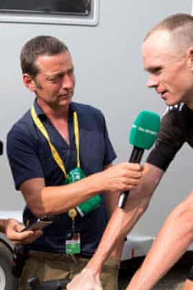 Ned Boulting in action at the Tour de France.