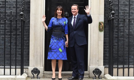  David Cameron (R) with his wife Samantha (L) 