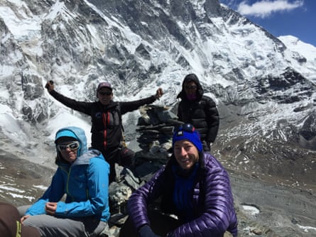 Dan Fredinburg (front right) with some of his fellow climbers in April.