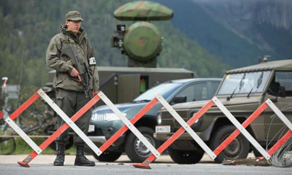 A mobile radar station supplied to cover the Bilderberg conference