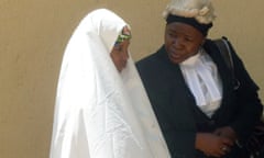 Wasila Tasi'u with her defence counsel in October last year.