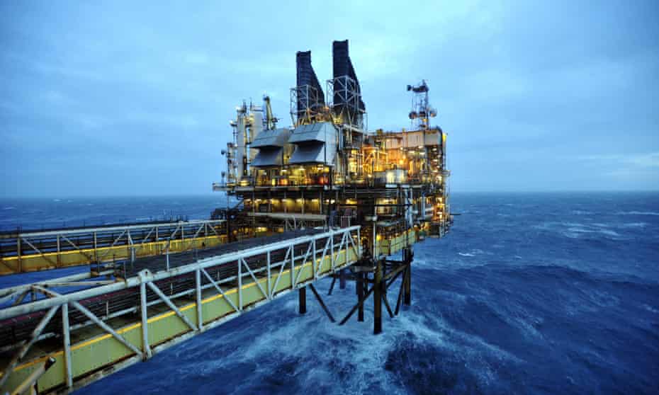 A BP platform in the North Sea.
