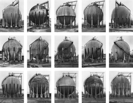 Gas Tanks 1983-92 by Bernd and Hilla Becher.