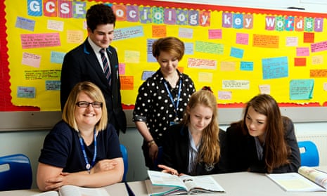 Kate Gordon, left and Laura Campion, centre, with pupils at Hayes School in Bromley
