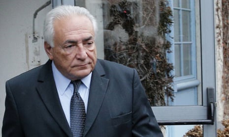 Dominique Strauss-Kahn leaving his hotel in Lille, northern France, for his trial on prostitution charges.