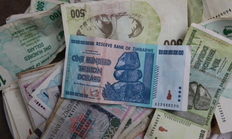 An old Z$100tn note pictured in 2010.