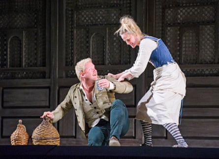 Brenden Gunnell (Pedrillo) and Mari Eriksmoen (Blonde) in Die Entführung Aus Dem Serail by Mozart at Glyndebourne.