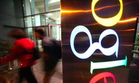Employees leave the Google Inc. European headquarters in Barrow Street, Dublin, Ireland