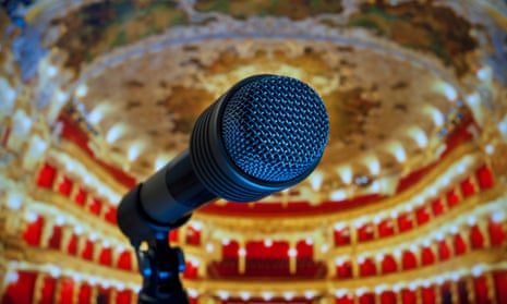 Microphone on stage