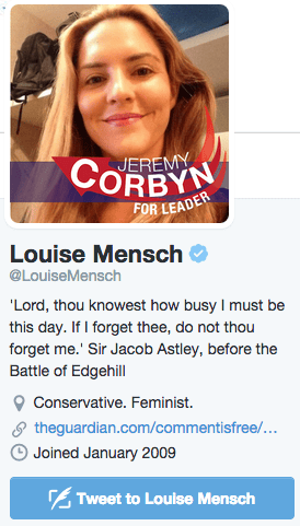 Louise Mensch Twitter profile picture