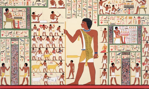 Ancient Egyptian tomb painting. 'The ancient Egyptians transported their hives along the Nile to pollinate crops and buried their pharaohs with containers full of honey to sweeten the afterlife.'