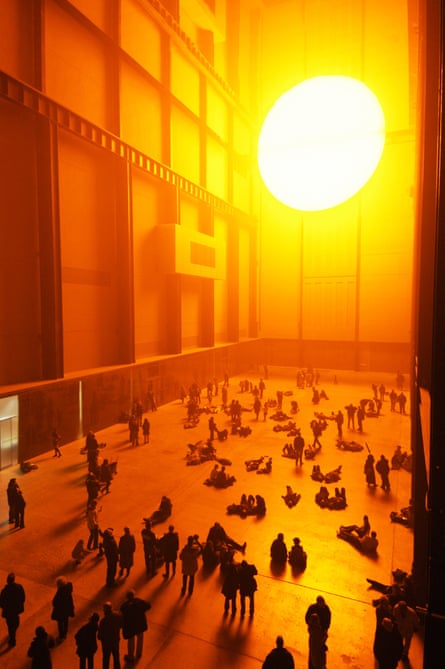 Olafur Eliasson's sun, properly titled The Weather Project, at Tate Modern's Turbine Hall in 2003.