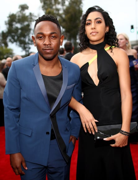 Kendrick with his high-school girlfriend, Whitney Alford. The couple recently got engaged.