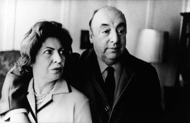 Chilean Poet Pablo Neruda and Wife Delia in London in 1965.