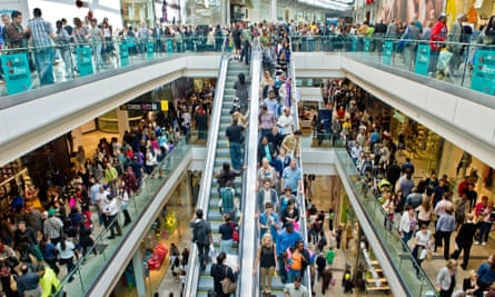 Shoppers converge in their tens of thousands on the Westfield Shopping Centre in East London's Stratford.
