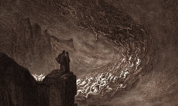 Detail of The Tempest of Hell by Gustave Dore.