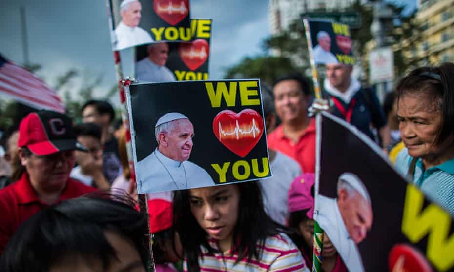 Pope Francis has aimed his broad popular message at the faithful in countries like the Philipines where he was enthusiarically received in January.