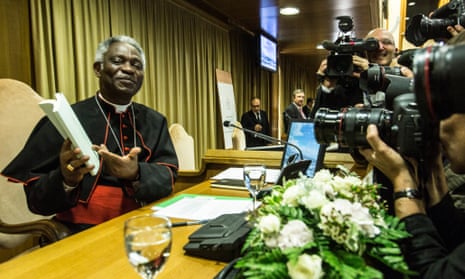 Cardinal Peter Kodwo Appiah Turkson during the official Presentation of Pope Francis Encyclical letter "Laudato Si' on care for our common home, 18 June 2015, Rome, Italy.