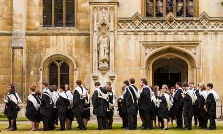 Cambridge University students on graduation day. Photograph: Paul Thompson/Corbis