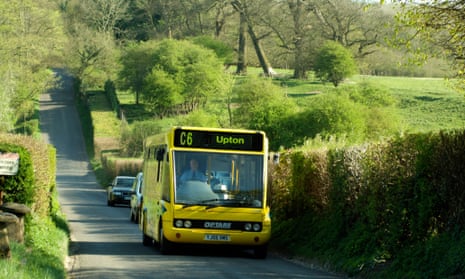 A rural bus service in Hampshire. Eighteen percent of over-65s in the countryside said they had no access to public transport.