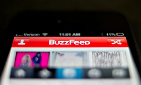 BuzzFeed on an iPhone