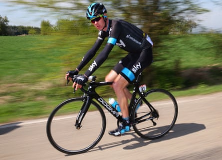 Chris Froome rides during the 79th La Fleche Wallonne from Waremme to Huy in April.