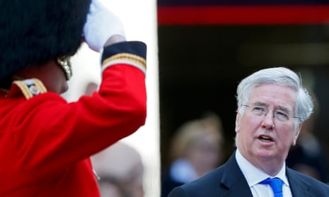 Michael Fallon at a national service of commemoration to mark the 200th anniversary of the battle of Waterloo last week.