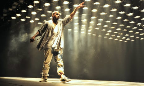 Kanye West on stage in Atlanta, Georgia, on Saturday.