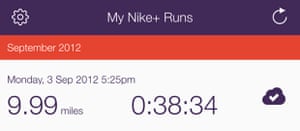 nike plus data