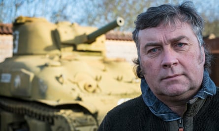 Kevin Wheatcroft with one of his tanks