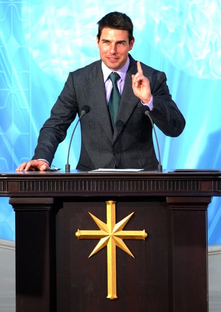 Tom Cruise at the opening of Scientology church in Madrif. 